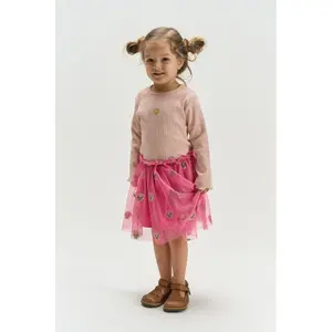 Baby Girl Long Sleeve Ribbed T-shirt THE NEW siblings Tianna image-1