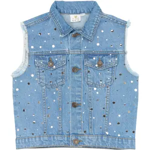 Girls' sleeveless denim jacket The New Romina image-0