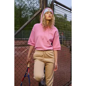 Sweatshirt manches courts à capuche femme TheJoggConcept Jcsafine image-3