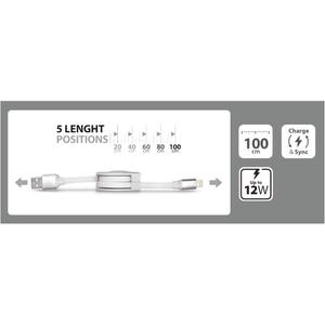 Câble Lightning/USB rétractable Tiemme Twister image-3