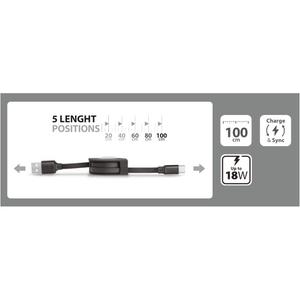Câble USB-A/USB-C rétractable Tiemme Twister image-3