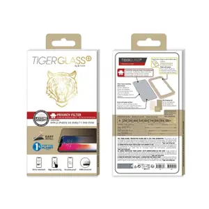 Verre trempé confidentiel antibactérien Tiger iPhone XS Max 11 Pro Max image-0