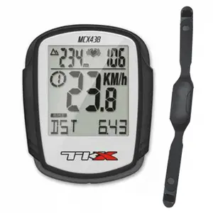Compteur vélo sans fil 33 fonctions avec cardiofréquencemètre et sangle cardi TKX image-0