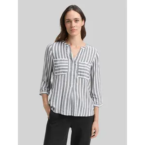 Striped Viscose Tunic Blouse for Women Tom Tailor image-1