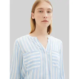 Striped Viscose Tunic Blouse for Women Tom Tailor image-4