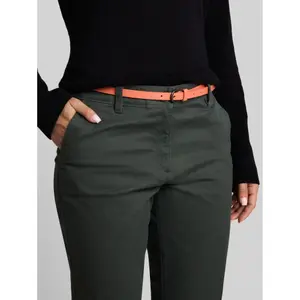 Women's Slim Belted Chino Trousers Tom Tailor image-3