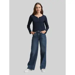 Women's long sleeve T-shirt Tom Tailor Henley image-3