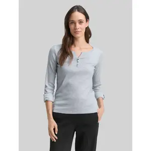 Women's long sleeve T-shirt Tom Tailor Henley image-1