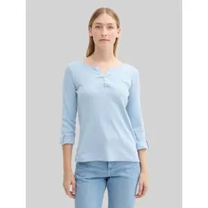 Women's long sleeve T-shirt Tom Tailor Henley image-1