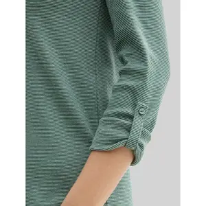 Women's long-sleeved striped T-shirt Tom Tailor Henley image-4