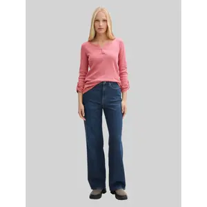 Women's long-sleeved striped T-shirt Tom Tailor Henley image-3