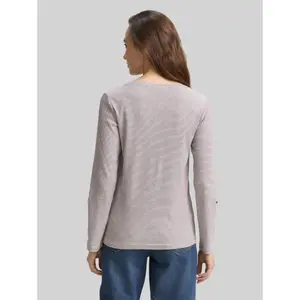 Women's long-sleeved striped T-shirt Tom Tailor Henley image-2