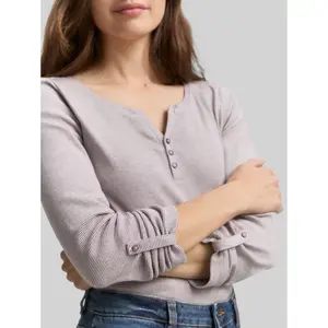 Women's long-sleeved striped T-shirt Tom Tailor Henley image-4