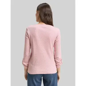 Women's long-sleeved striped T-shirt Tom Tailor Henley image-2