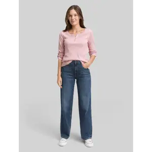 Women's long-sleeved striped T-shirt Tom Tailor Henley image-3