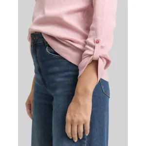 Women's long-sleeved striped T-shirt Tom Tailor Henley image-4