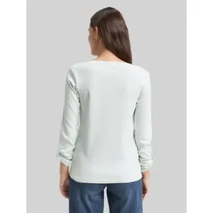 Women's long-sleeved striped T-shirt Tom Tailor Henley image-2