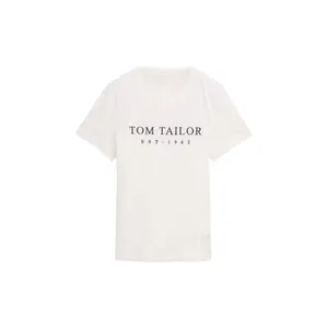 Women's embroidered logo T-shirt Tom Tailor image-0