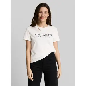 Women's embroidered logo T-shirt Tom Tailor image-1