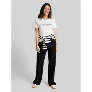 Women's embroidered logo T-shirt Tom Tailor image-3