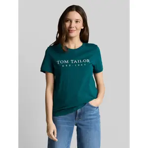 Women's embroidered logo T-shirt Tom Tailor image-1