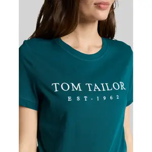 Women's embroidered logo T-shirt Tom Tailor image-4