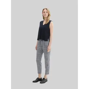 Women's Checkered Trousers Tom Tailor Loose Fit image-1