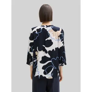 Pleated Printed Blouse for Women Tom Tailor image-2