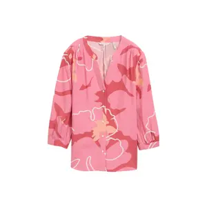 Pleated Printed Blouse for Women Tom Tailor image-0