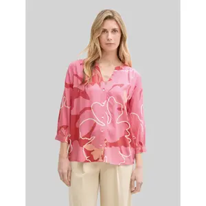 Pleated Printed Blouse for Women Tom Tailor image-1