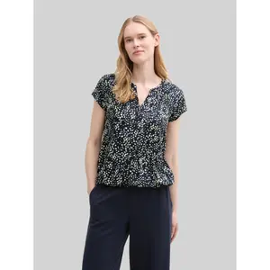 Short Sleeve Printed Blouse for Women Tom Tailor image-1