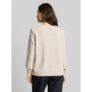 Women's Striped Long Sleeve T-Shirt with Drawstring Tom Tailor image-2