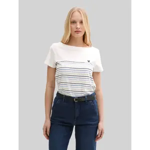 Women's Placed Stripe T-Shirt Tom Tailor image-1