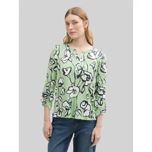 Women's Patterned Blouse Tom Tailor Henley image-1