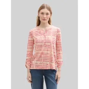 Women's Patterned Blouse Tom Tailor Henley image-1
