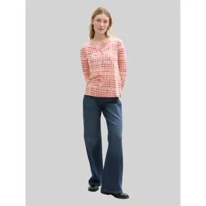 Women's Patterned Blouse Tom Tailor Henley image-3