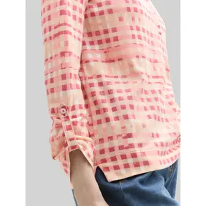 Women's Patterned Blouse Tom Tailor Henley image-4