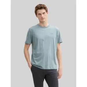 T-shirt with small printed logo Tom Tailor image-1