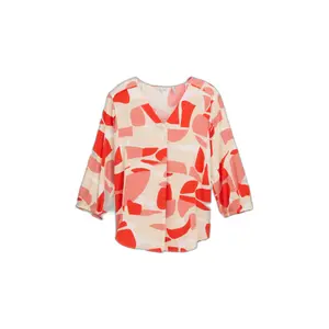 3/4 Sleeve V-Neck Blouse Women Tom Tailor image-0
