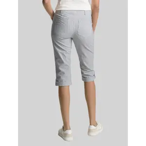 Adjustable Cuff Striped Trousers for Women Tom Tailor image-2