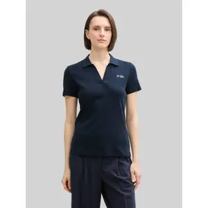 Embroidered logo polo shirt for women Tom Tailor Basic image-1