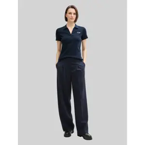Embroidered logo polo shirt for women Tom Tailor Basic image-3