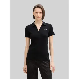 Embroidered logo polo shirt for women Tom Tailor Basic image-1