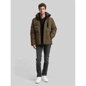 Hooded velvet puffer jacket Tom Tailor image-3