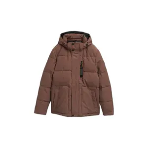Hooded velvet puffer jacket Tom Tailor image-0