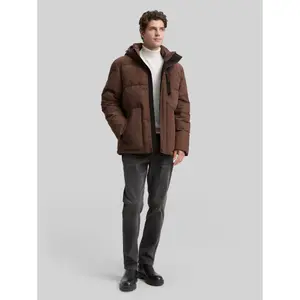 Hooded velvet puffer jacket Tom Tailor image-3
