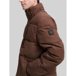 Hooded velvet puffer jacket Tom Tailor image-4