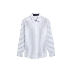 Striped Long Sleeve Shirt with Chest Pocket Tom Tailor image-0