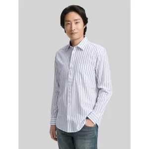 Striped Long Sleeve Shirt with Chest Pocket Tom Tailor image-1