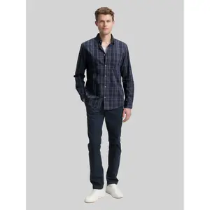 Tone-on-tone checked shirt Tom Tailor Oxford image-3